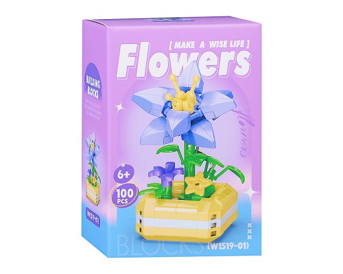 Конструктор "Цветок" (100 дет.) в коробке