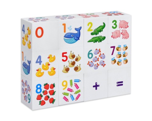 Кубики "Кубики для умников. Арифметика" 12 шт (без обклейки) ГиТ