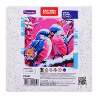 Картина по номерам "Яркие птички" 20х20см