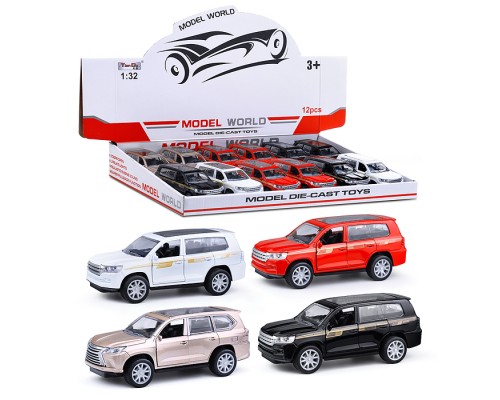 Машина F1094-1M-2M "Внедорожник" с панорамной крышей, металл., на батарейках, в коробке