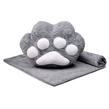 Мягкая игрушка "Кот Лапка" 40 см, с пледом (1,1х1,6м)