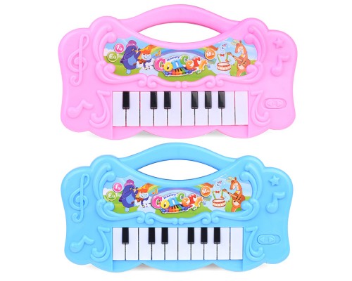 Пианино "Веселые зверята" на батарейках, в коробке