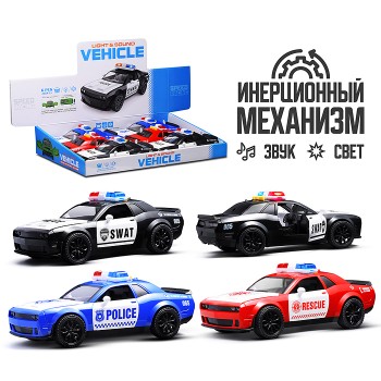 Машина "Полиция" на батарейках, в коробке