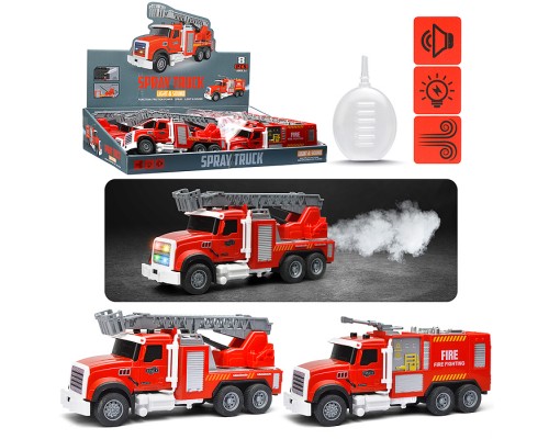 Машина "Пожарная машина" (свет, звук, спрей) в коробке