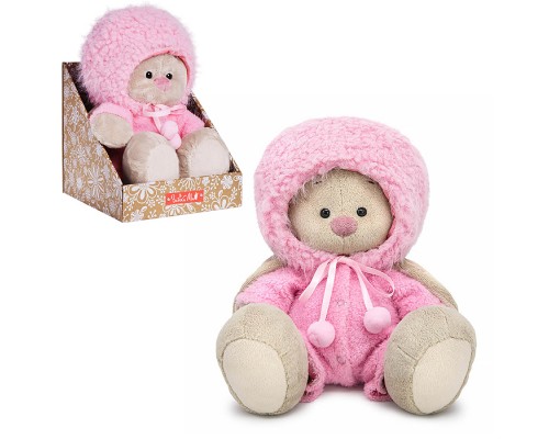 Зайка Ми в меховой шапке и комбинезоне (большой)