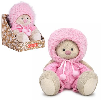 Зайка Ми в меховой шапке и комбинезоне (малый)