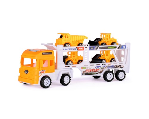 Автовоз со спецтехникой, под колпаком