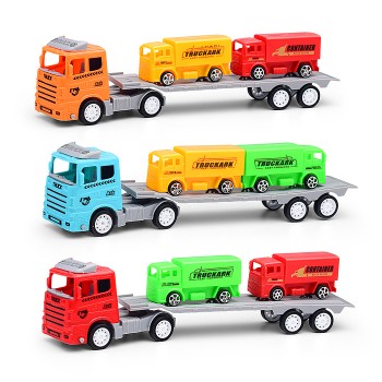 Автовоз "Мегатехника" с грузовыми авто, в пакете