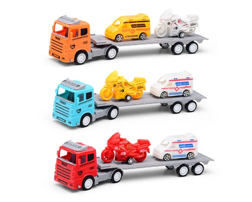 Автовоз с мотоциклом и машиной, под колпаком