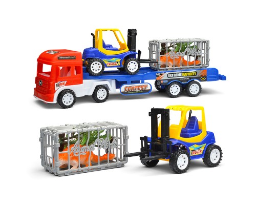 Автовоз "Мастер на все колёса" с погрузчиком, под колпаком