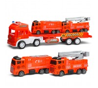 Автовоз "Пожарник" с техникой, под колпаком