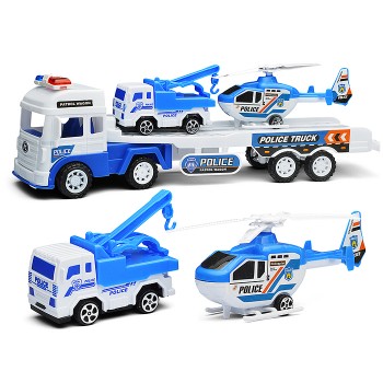 Автовоз "Полиция" с техникой, под колпаком