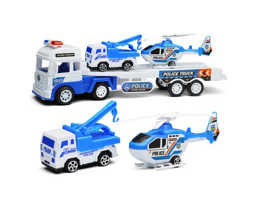 Автовоз "Полиция" с техникой, под колпаком