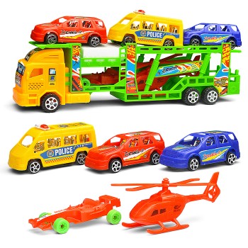 Автовоз "Автодрайв" с машинками, в пакете