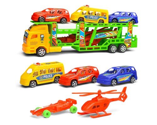 Автовоз "Автодрайв" с машинками, в пакете