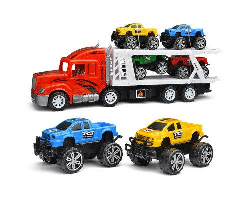 Автовоз "Мега сила" с внедорожниками, под колпаком