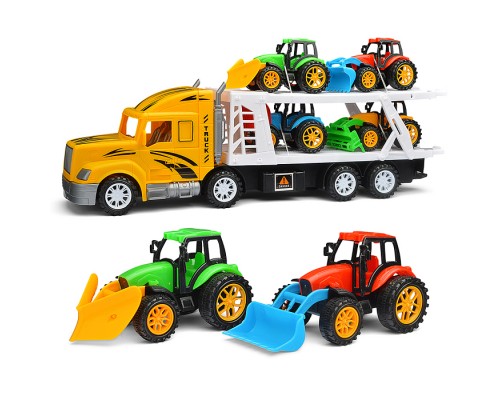 Автовоз "Мега сила" с сельхоз техникой, под колпаком