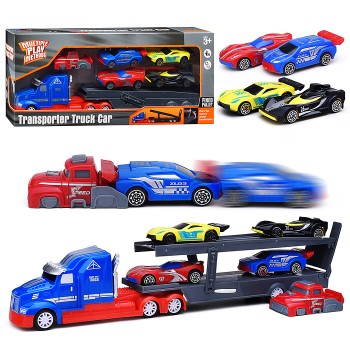 Автовоз "Автодрайв" с гоночными авто, в коробке