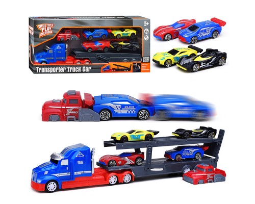 Автовоз "Автодрайв" с гоночными авто, в коробке