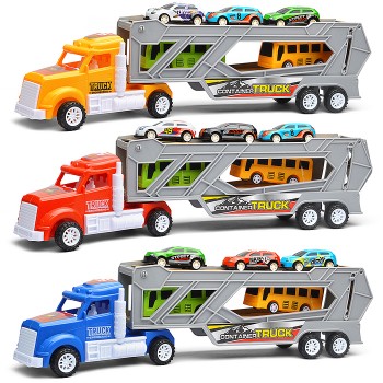 Автовоз "АвтоШаттл" с набором машин, под колпаком