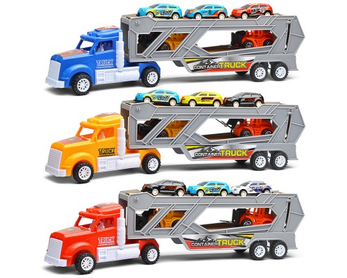 Автовоз "АвтоЭкспресс" с набором гоночных машинок, под колпаком