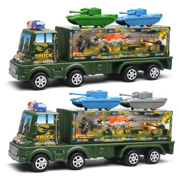 Автовоз "Военные танки" под колпаком