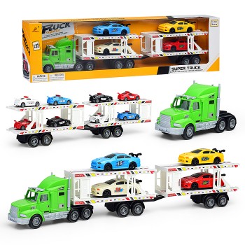 Автовоз "Автотехнодрайв" с гоночными авто, в коробке