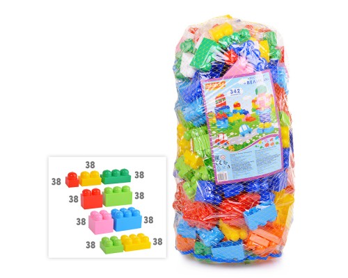 Конструктор Великан (342 элем. в мешке)