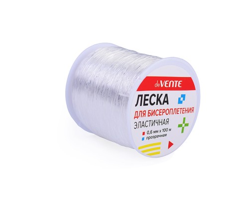 Леска для бисероплетения "Elastic Line" 0,6 мм x 100 м, эластичная, прозрачная, на катушке