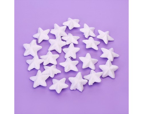 Заготовка для декорирования "Звезды" из пенополистирола, 30x10 мм, 20 шт