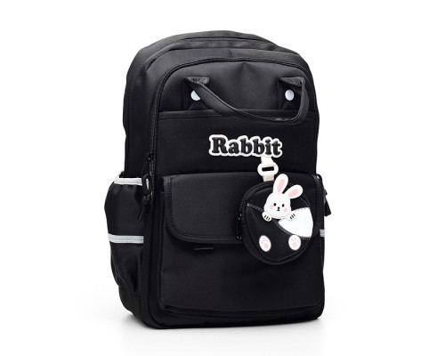 Рюкзак "Rabbit" подростковый 39x27x17 см (15 л) вес 500 г, высококачественный нейлон, двойные ручки, уплотненная спинка и уплотненные лямки, 2 отделения на молнии, 1 передний карман на молнии, 1 передний карман на липучке, кошелек на молнии, вну