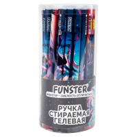 Ручка стираемая гелевая с принтом "Funster" "Anime", синяя, корпус ассорти, игольчатый наконечник 0,5 мм, линия 0,35 мм