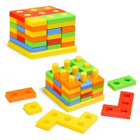 Игрушка развивающая "3D пазл" №1 (23 элемента) (в сеточке)