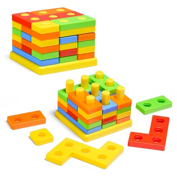 Игрушка развивающая "3D пазл" №1 (23 элемента) (в сеточке)