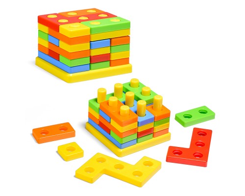 Игрушка развивающая "3D пазл" №1 (23 элемента) (в сеточке)