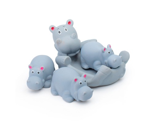 Набор "Веселое купание бегемотиков" в сетке