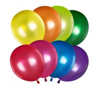 Шар (12''/30 см) Ассорти, металлик, 100 шт.