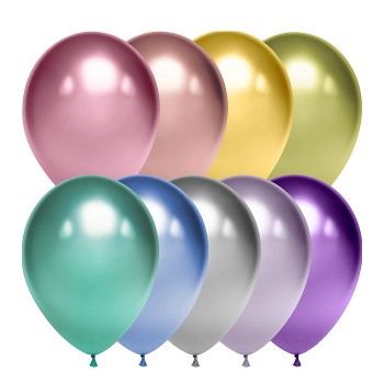 Шар (12''/30 см) Ассорти, хром, 50 шт.