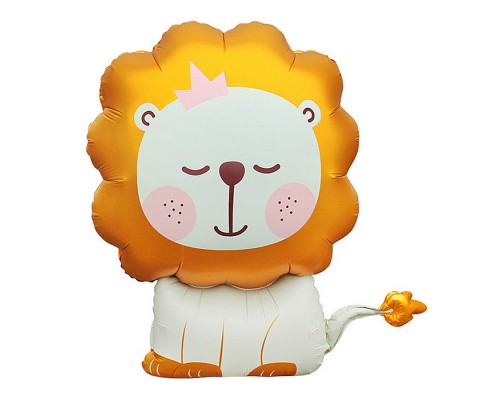 Шар (30''/76 см) Фигура, Львенок, Сатин, 1 шт. в уп.