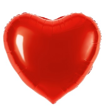 Шар (40''/102 см) Сердце, Красный, 1 шт. в уп.