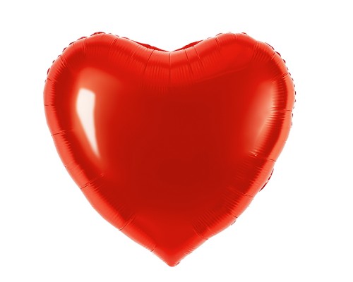 Шар (40''/102 см) Сердце, Красный, 1 шт. в уп.