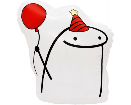 Шар (20''/51 см) Фигура, Человечек Мем с шариком, 1 шт. в уп.