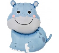 Шар (31''/79 см) Фигура, Бегемотик, 1 шт. в уп.