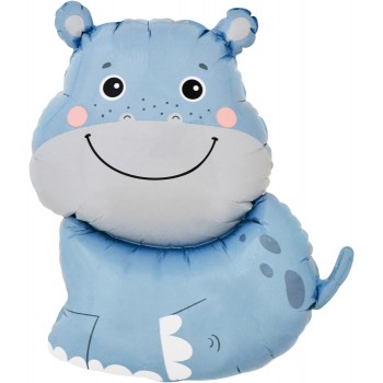 Шар (31''/79 см) Фигура, Бегемотик, 1 шт. в уп.