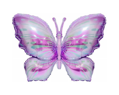 Шар (34''/86 см) Фигура, Воздушная бабочка, Сиреневый, 1 шт. в уп.