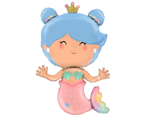 Шар (39''/99 см) Фигура, Принцесса Русалочка, 1 шт. в уп.