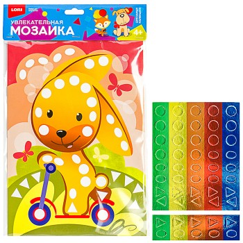 Увлекательная мозаика (набор большой) "Зайчик на самокате"