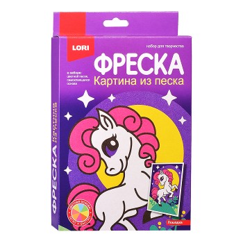 Фреска. Картина из песка "Лошадка"