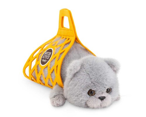 Кот Барсик в сумке серый 56