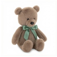 Медвежонок Тёпа мокко с зеленым бантом 25